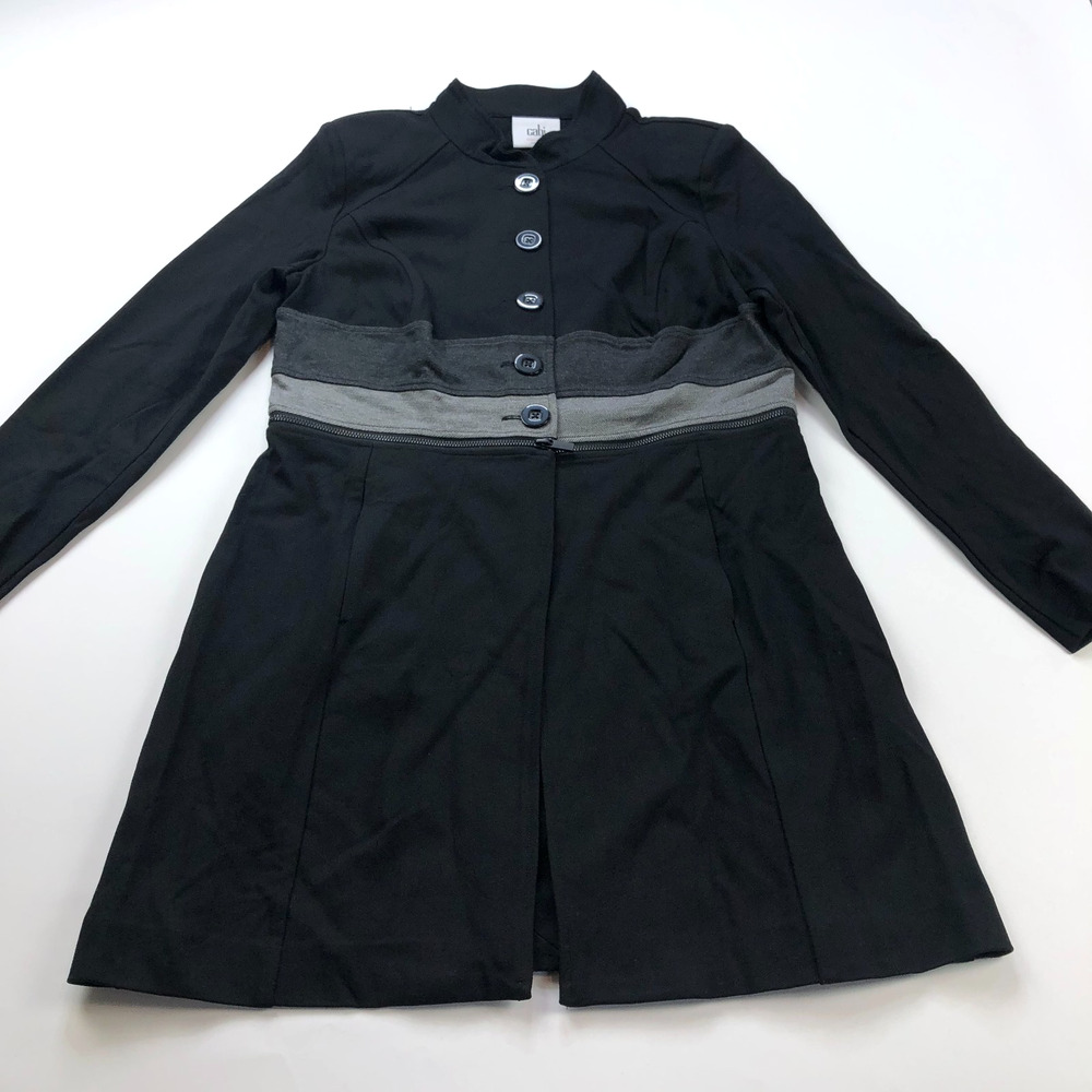 Cabi Medium Jacket Osaka Nights Large 3176 Convertible Black Gray Ponte Knit